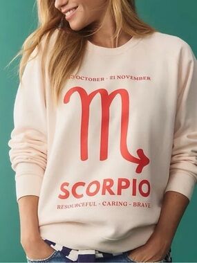 Anthropologie the zodiac  Scorpio Graphic Crewneck Sweater